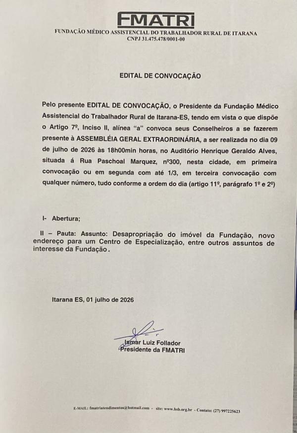 EDITAL DE CONVOCAÇÃO